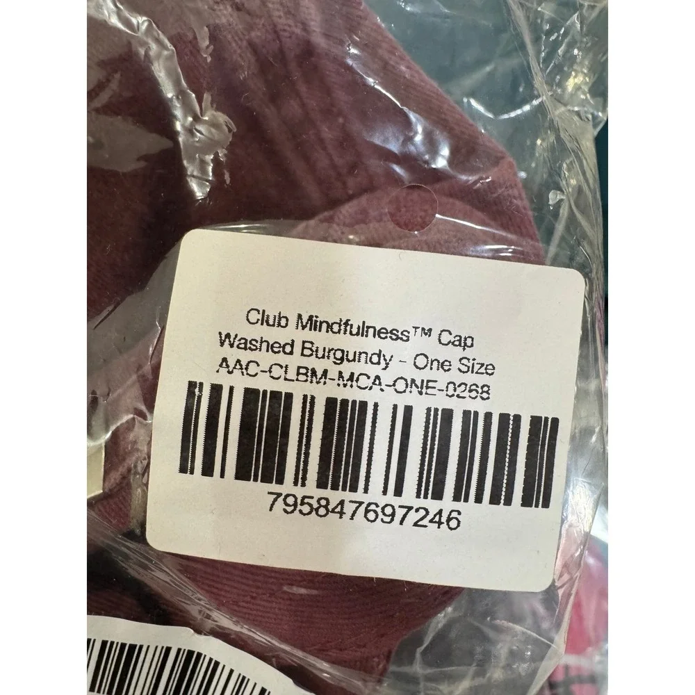Active After Coffee Club‎ Mindfulness Burgundy Cap NWT